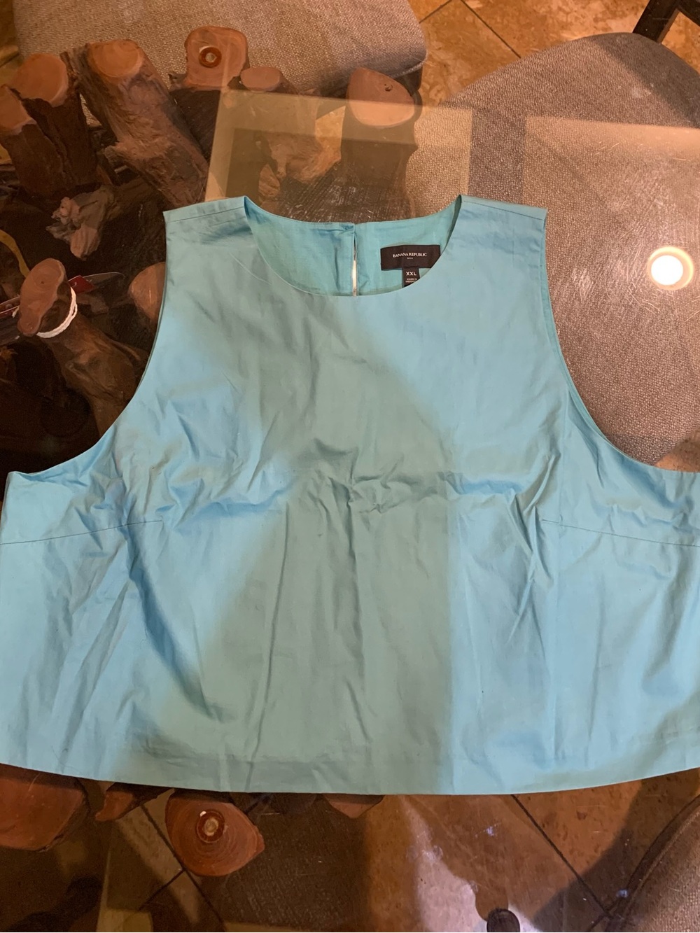 Banana Republic Turquoise Sleeveless Crop Top